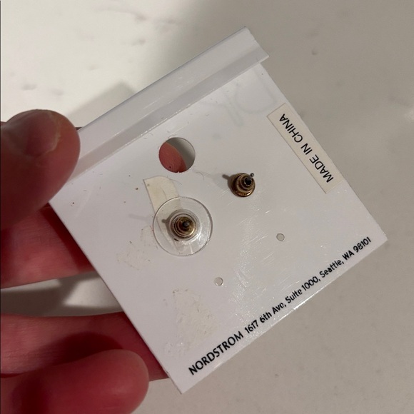 New Square Gold Glitter Studs - Picture 5 of 5